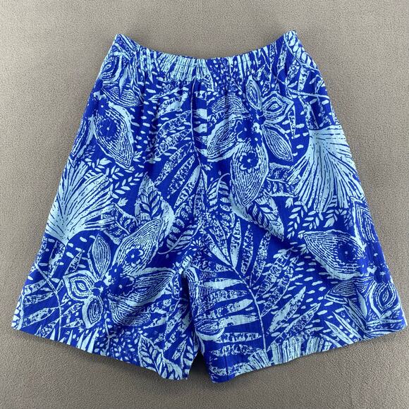 Vtg NOS 80s 90s Two Potato Resort Wear Button Down Shirt + Shorts Set S Blue - Picture 4 of 9